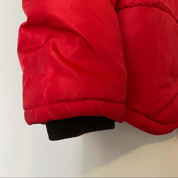 Roots system women’s red convertible puffer coat puffer vest. Size small. - Picture 11 of 16